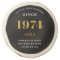 50th Birthday Name 1974 Black Gold Elegant Chic
