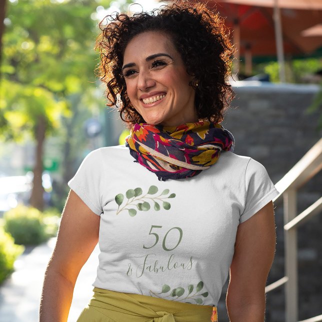 50th birthday name personalized elegant  T-Shirt (Creator Uploaded)