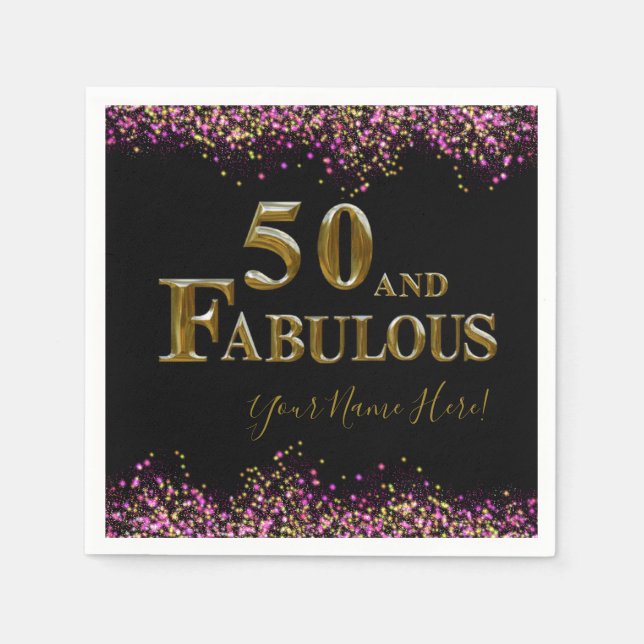 50th Birthday  Napkins (Front)