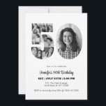 50th Birthday Number 50 Photo Collage Black White Invitation<br><div class="desc">Mark fifty years of wonderful memories and adventures with this captivating 50th Birthday Number Photo Collage. This customizable template is the perfect blend of creativity and sentiment, allowing you to create a truly memorable gift for your loved one's special day. Capture the essence of incredible years in a single masterpiece...</div>