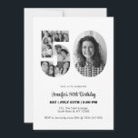 50th Birthday Number 50 Photo Collage Black White Invitation<br><div class="desc">Mark fifty years of wonderful memories and adventures with this captivating 50th Birthday Number Photo Collage. This customizable template is the perfect blend of creativity and sentiment, allowing you to create a truly memorable gift for your loved one's special day. Capture the essence of incredible years in a single masterpiece...</div>