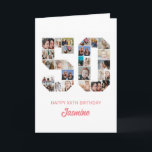 50th Birthday Number 50 Photo Collage Personalized Card<br><div class="desc">Celebrate momentous 50th Birthday with this cute card. It's a personalized photo collage birthday card that allows you to create a truly unique and memorable design. This customizable template lets you insert your own cherished photos, capturing the precious moments throughout the year. This custom card is perfect for commemorating your...</div>