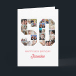 50th Birthday Number 50 Photo Collage Personalized Card<br><div class="desc">Celebrate momentous 50th Birthday with this cute card. It's a personalized photo collage birthday card that allows you to create a truly unique and memorable design. This customizable template lets you insert your own cherished photos, capturing the precious moments throughout the year. This custom card is perfect for commemorating your...</div>
