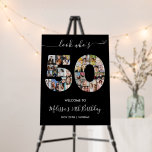 50th Birthday Number 50 Photo Collage Welcome Foam Board<br><div class="desc">Mark years of wonderful memories and adventures with this captivating 50th Birthday Number Photo Collage. This customizable template is the perfect blend of creativity and sentiment, allowing you to create a truly memorable and personalized gift for your loved one's special day. Capture the essence of incredible years in a single...</div>