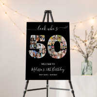 50th Birthday Number 50 Photo Collage Welcome