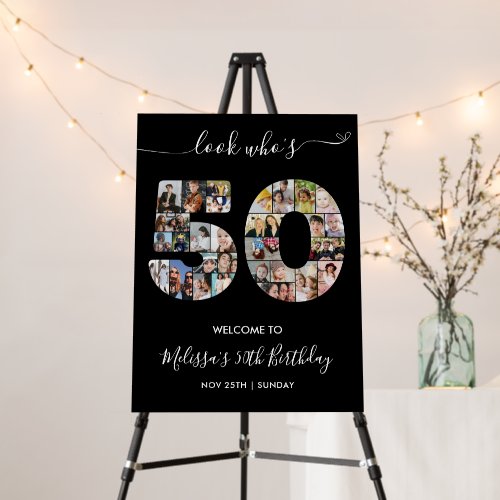50th Birthday Number 50 Photo Collage Welcome