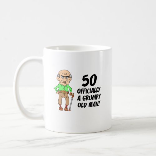 50th Birthday Officially Grumpy Old Man Coffee Mug