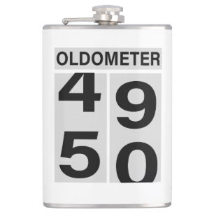 50th Birthday Oldometer Flask