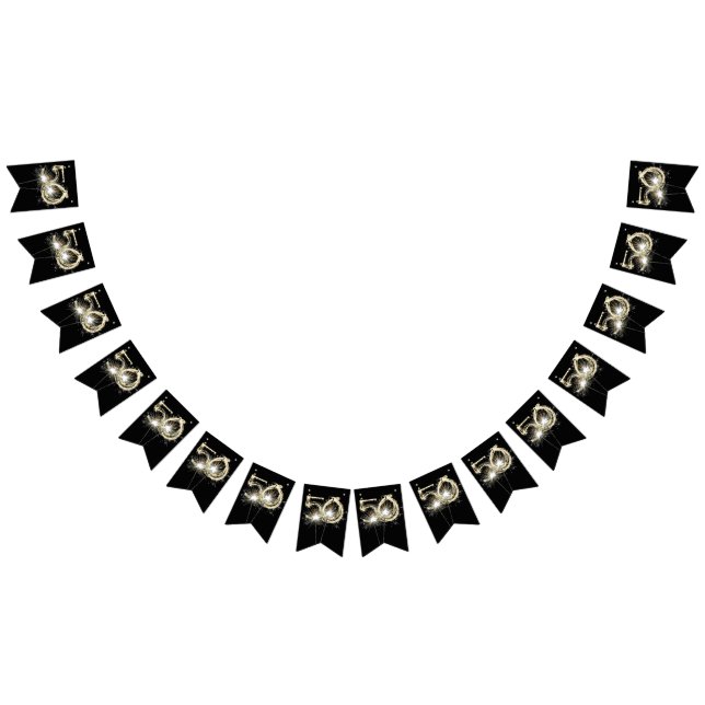 50th Birthday Or Anniversary Party Bunting Flags (All)