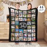 50th Birthday or Any Age Birthday 44 Photo Collage Fleece Blanket<br><div class="desc">Create a custom photo memory blanket for any age birthday (shown with 50) utilizing this easy-to-upload photo collage template with 44 pictures to commemorate a special birthday for a meaningful keepsake gift of memories. All text is editable to personalize as desired. CHANGES: Change the background color and/or the text font...</div>