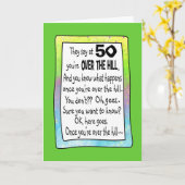 50TH BIRTHDAY OVER THE HILL? CARD | Zazzle