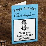 50th Birthday Over The Hill Funny Personalized Card<br><div class="desc">Say happy 50th birthday and have some fun with this vintage retro style birthday card with that "over the hill" vibe. Easily customized using the template provided.</div>