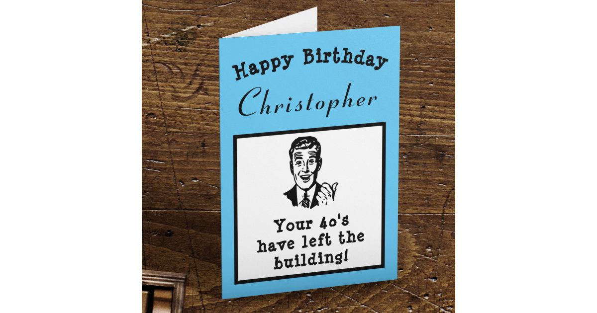 50th Birthday Over The Hill Funny Personalized Card | Zazzle