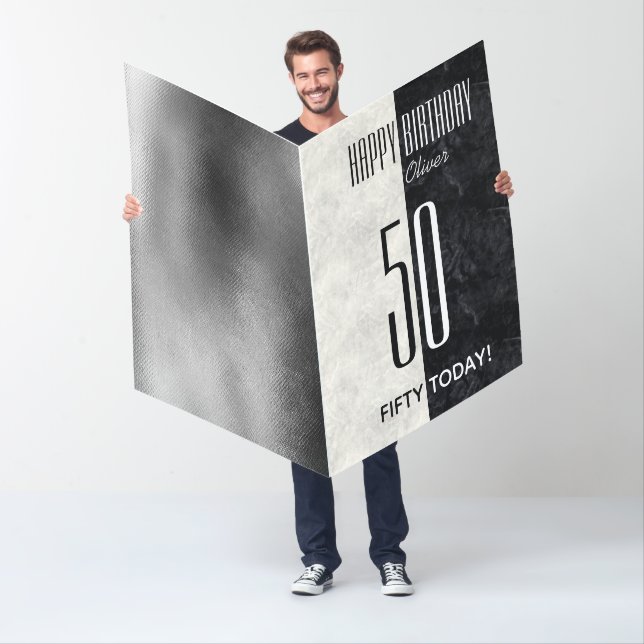 50th Birthday Oversized Greeting  Card (In Situ)