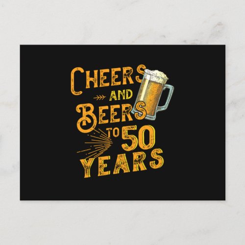50th Birthday Party 1970 Cheers And Beers To 50 Ye Postcard