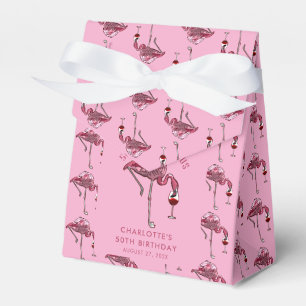 50th Birthday Party 50 and Fabulous Flamingo Favor Boxes