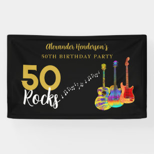 Personalized ROCK N ROLL Happy Birthday Printable Placemat 