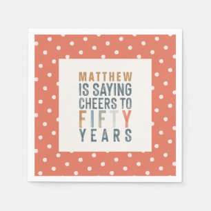 50th birthday party accessories decor napkins