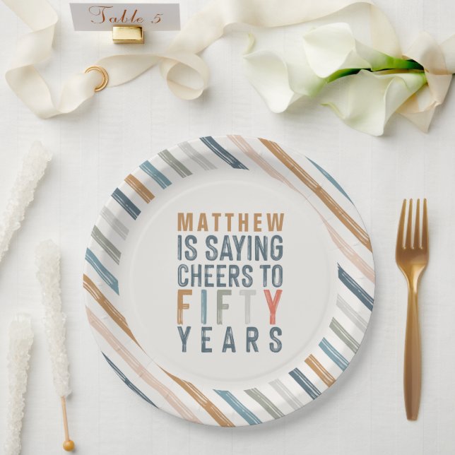 50th birthday party accessories decor paper plates (Wedding)
