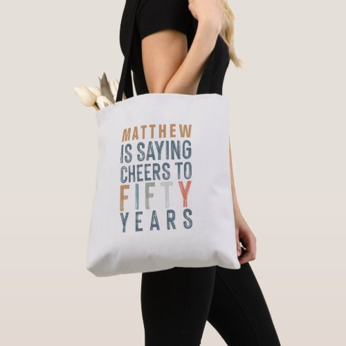 50th birthday party accessories favors tote bag