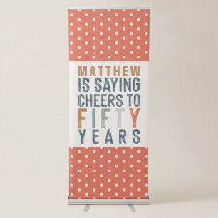 50th birthday party accessories retractable banner