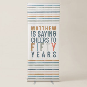 50th birthday party accessories retractable banner