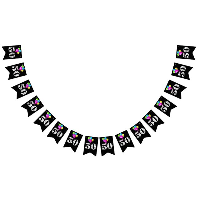50th birthday party balloons bunting flags (All)