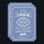 50th Birthday Party Blue and White Limited Edition Invitation<br><div class="desc">Easy to customize for any age,  year of birth or milestone birthday - vintage aged to perfection party invitations.</div>