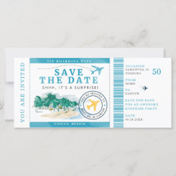 50th Birthday Party Boarding Pass Invitation | Zazzle