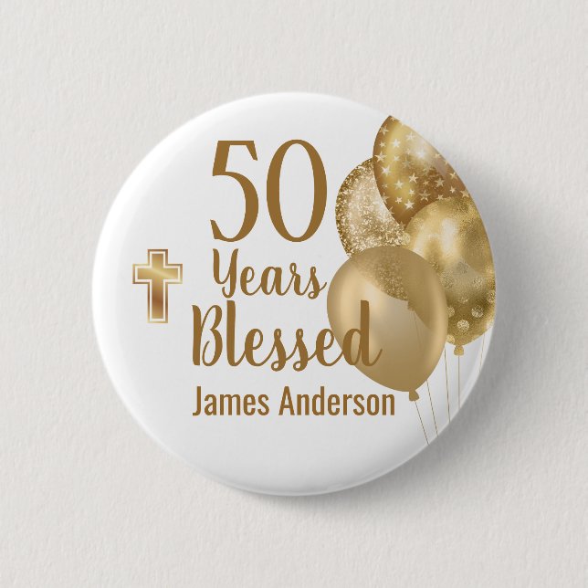50th Birthday Party  Button (Front)