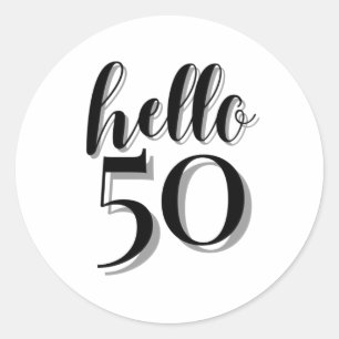 50th Birthday Party Classic Round Sticker