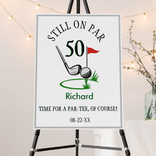50th Birthday Party Custom Golf Theme Foam Board