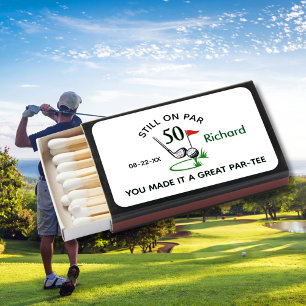 50th Birthday Party Custom Golf Theme Matchboxes