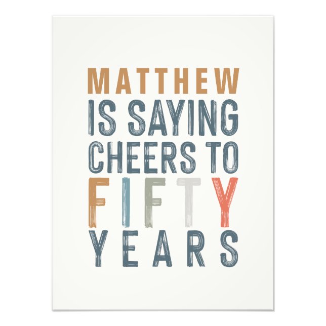 50th birthday party decor photo print (Front)