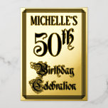 [ Thumbnail: 50th Birthday Party — Elegant Script + Custom Name Invitation ]