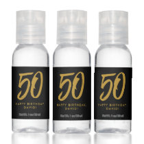 50th birthday party favor hand sanitizer
