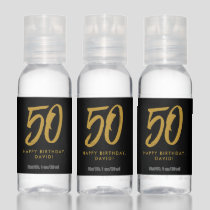 50th birthday party favor hand sanitizer