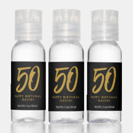 50th birthday party favor hand sanitizer