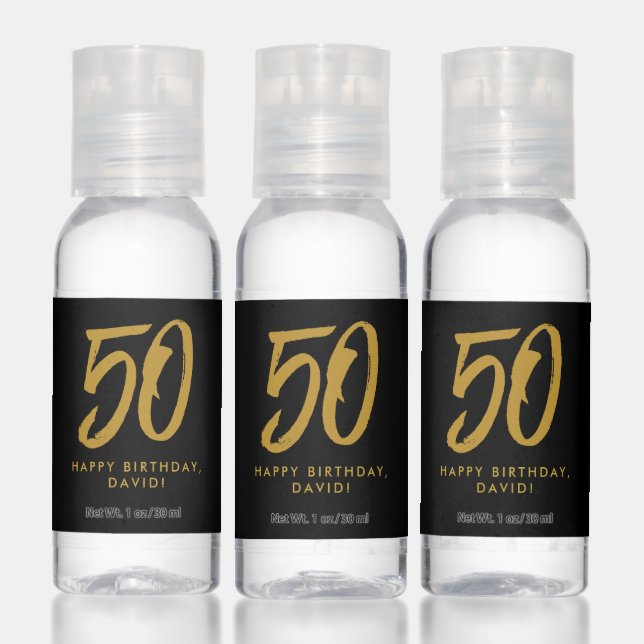 50th birthday party favor hand sanitizer (Set)