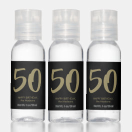 50th birthday party favor hand sanitizer