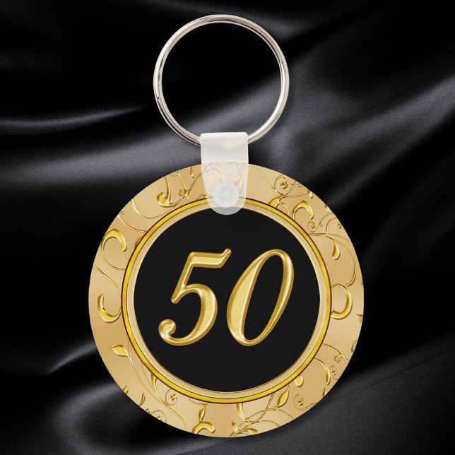 50th Birthday Party Favors 50th Anniversary Favors Keychain Zazzle