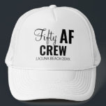 50th Birthday Party Fifty AF Crew Squad Group Gift Trucker Hat<br><div class="desc">50th Birthday Party Fifty AF Crew Squad Group Gift Trucker Hat</div>