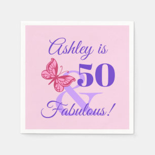 50th Birthday Party For Women Napkins