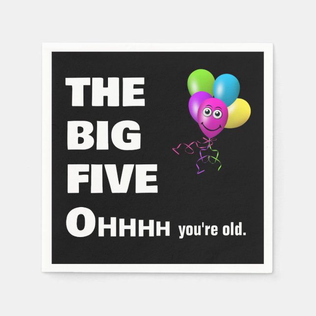 50th Birthday Party Getting Old Humor  Napkins (Front)