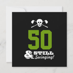 50th Birthday Party Golf - Still Swinging! Custom Invitation