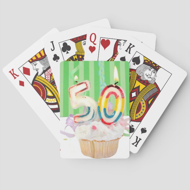 50th birthday party greeting poker cards (Back)