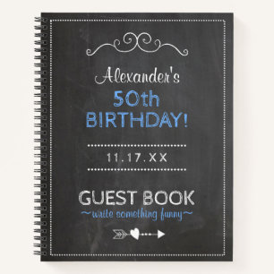 50th Birthday Party Guest Book Personalized  
