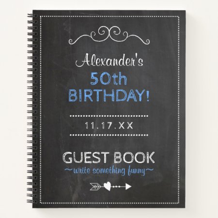 50th Birthday Party Guest Book Personalized |