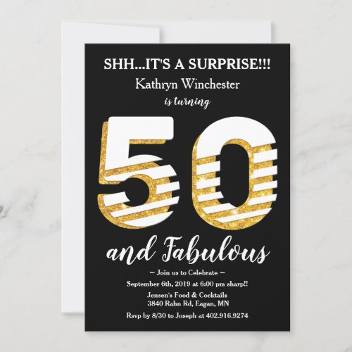 50th Birthday Party Invitation