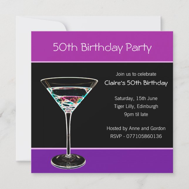 50th Birthday Party Invitation (Front)